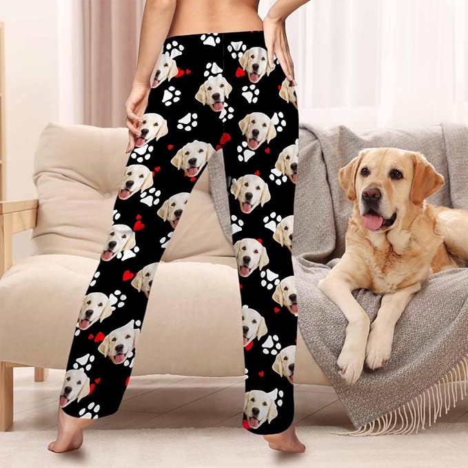 Custom Pajama Pants Women Personalized Face Pajamas Bottom Couple Pajama Pants - Image 2