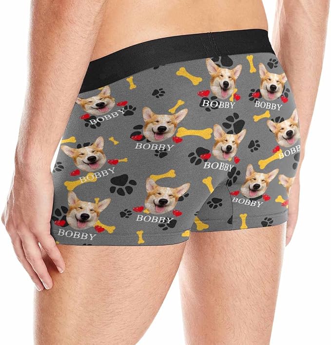 M YESCUSTOM Custom Faces Funny Short Briefs Gift - Image 4