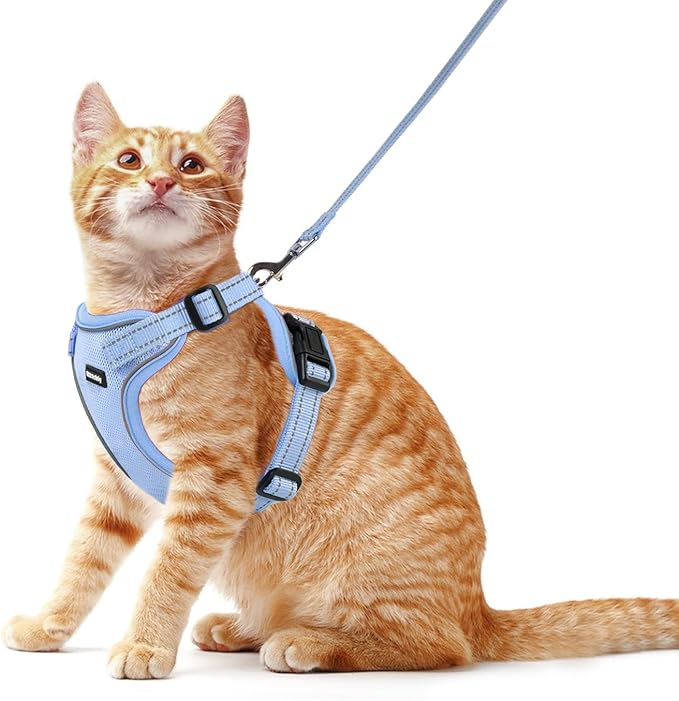 Rttochfy Cat Harness and Leash Set, Adjustable and Reflective Cat Vest by Rttochfy