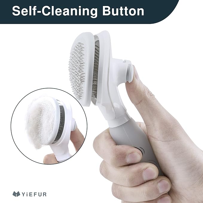 Cat Hair Brush, Cat Brush for Shedding, Soft Silicone Self Cleaning Brushes for - Image 2