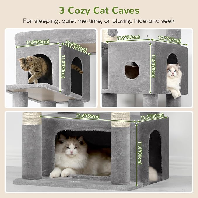 Globlazer Large Cat Tree, 80 inch Multi-Level Tall Climbing Tower Kitty Condos - Image 2