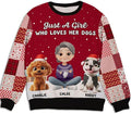 Wrappiness A Girl And Her Dog Christmas Sweatshirt by Wrappiness