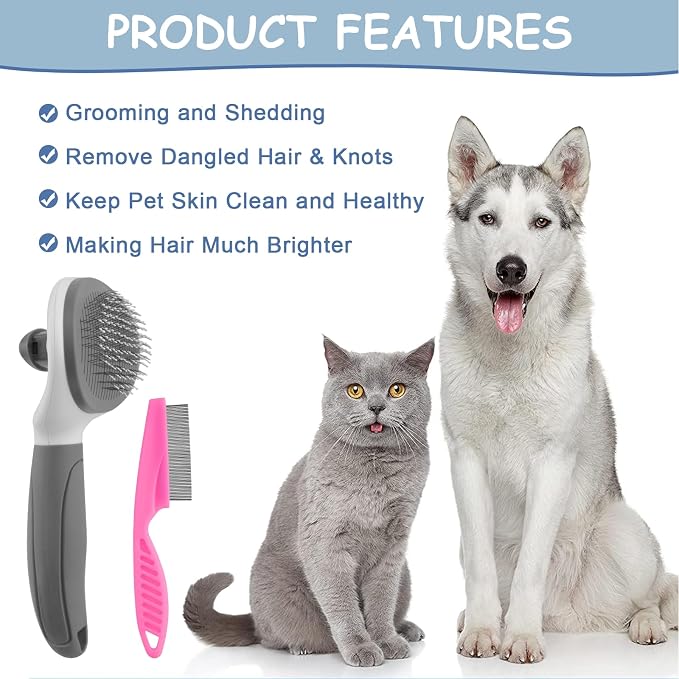 Cat Brushes for Indoor Cats, Dog Brush for Shedding - Image 4