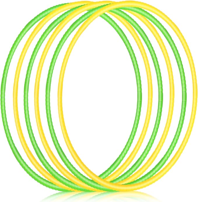 6 Pcs Exercise Hoop Detachable Fitness Rings Adjustable Plastic Toy Fitness by Halloscume