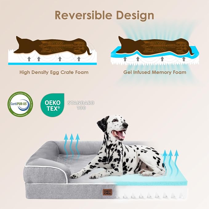 EHEYCIGA Orthopedic Dog Beds for Large Dogs, Waterproof Memory Foam Large Dog - Image 4