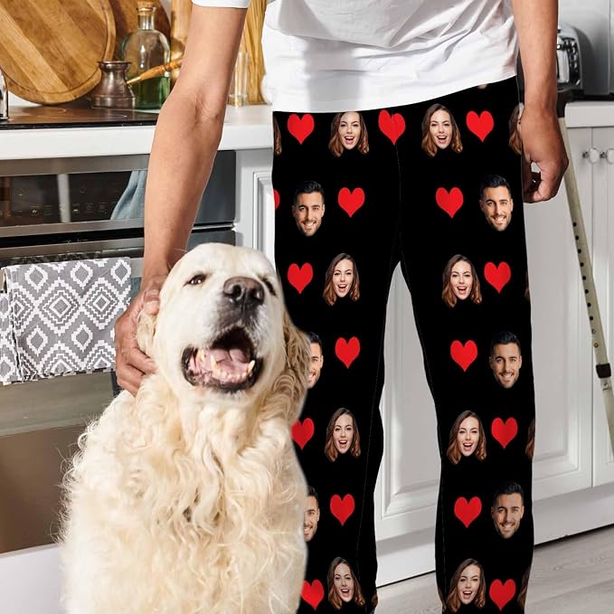 MyPupSocks Customized Face Pajamas Pants Sleep Bottoms - Image 3