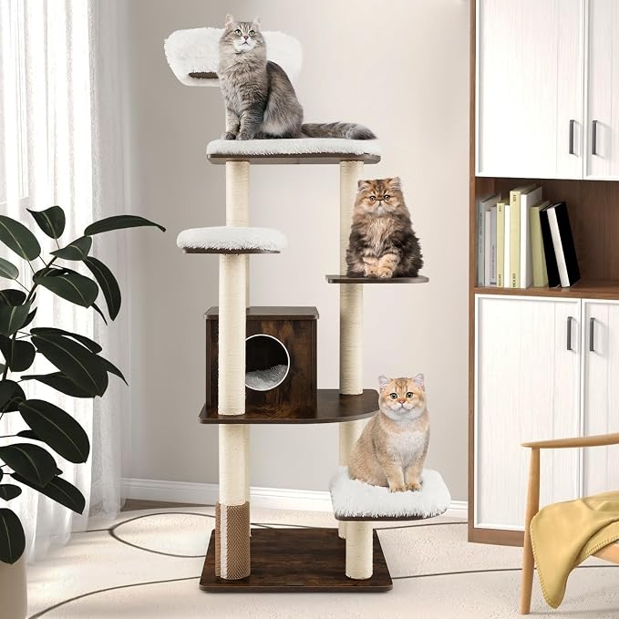 Tangkula Tall Cat Tree, 71-Inch Cat Tower - Image 9