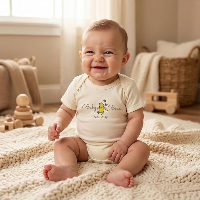COUPLEHOODIES Personalized Baby Onesie Bodysuit – Custom Embroidery Gift - Image 3