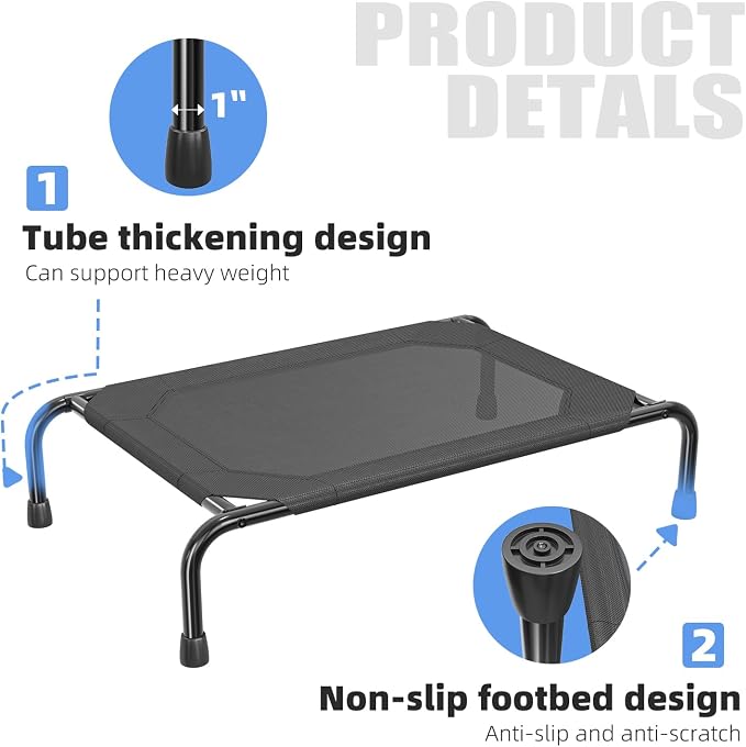 Simple Trending Raised Dog Bed for Small Dogs, Waterproof Elevated Dog Cot - Image 6