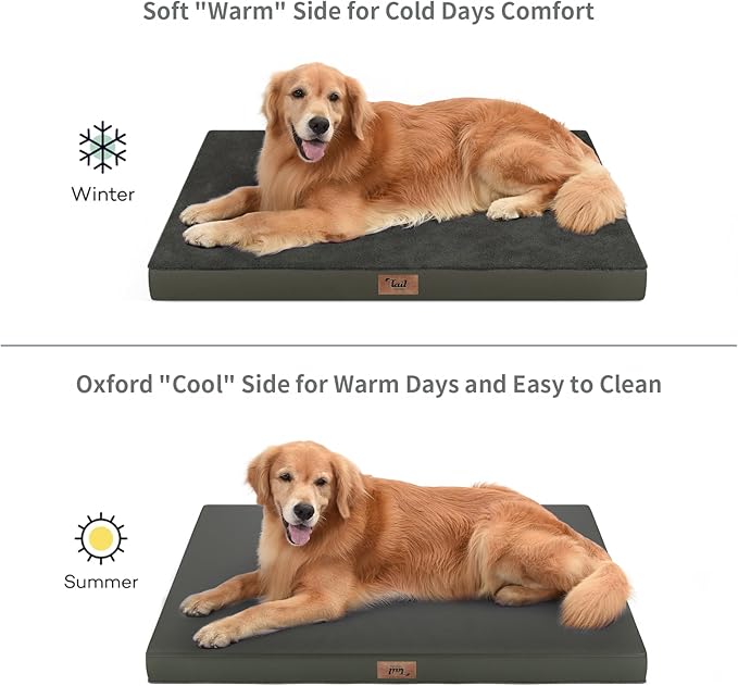Orthopedic Dog Bed for Large Dogs, Plush Washable Pet Bed for Large Size Dogs - Image 3