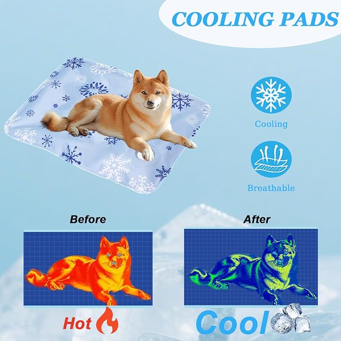 Dog Cooling Mat, Cooling Mat for Dogs & Cats, Provides Instant Relief for Small - Image 2