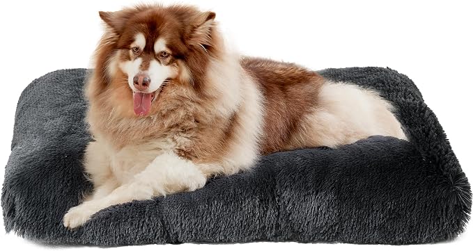 EHEYCIGA Fluffy XXL Dog Crate Pad, Plush Faux Fur Bed by EHEYCIGA