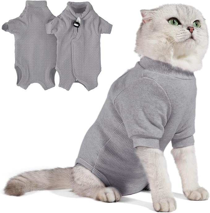 Breathable Cat Recovery Suit for Female/Male, Anti-Licking Kitten Onesie by WeGotYourFurBabysBack