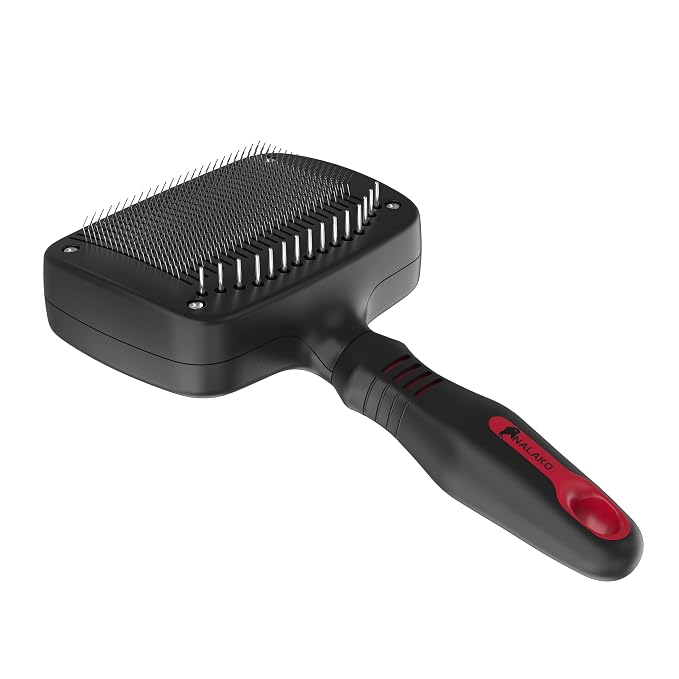 Premium Self-Cleaning Dog & Cat Grooming Brush – 2-in-1 Slicker & Undercoat Rake by Nalako
