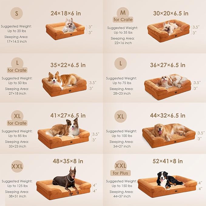 EHEYCIGA Orthopedic Dog Beds for Large Dogs, Waterproof Memory Foam Large Dog - Image 2