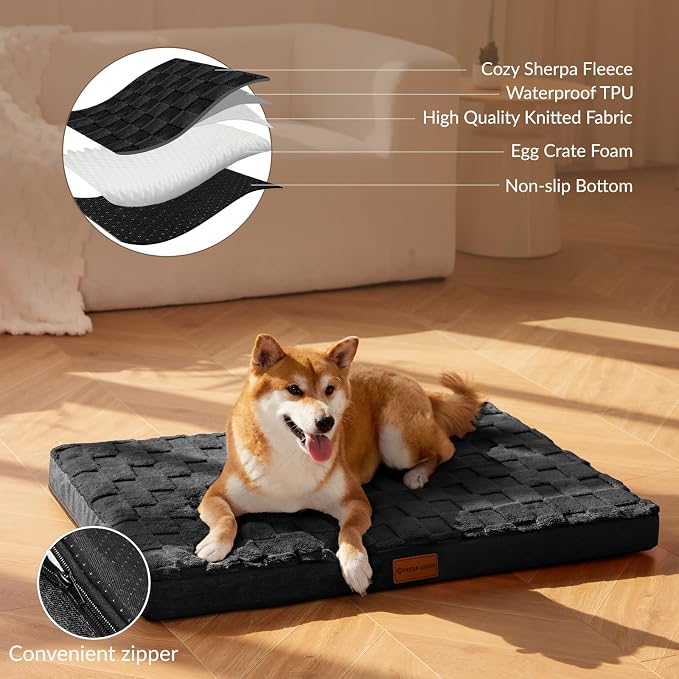 Patas Lague Orthopedic Dog Bed Large Sized Dog 36''X24'', Waterproof Soft - Image 3
