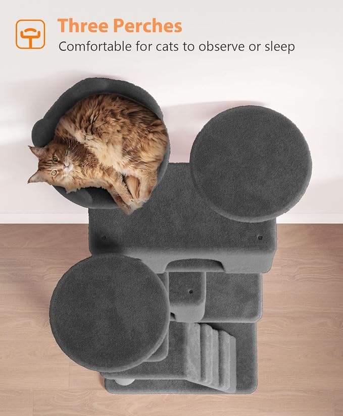 77'' Cat Tree Tower for Indoor Cats Large Adult, Cute/Tall Modern Cat Tree for - Image 6