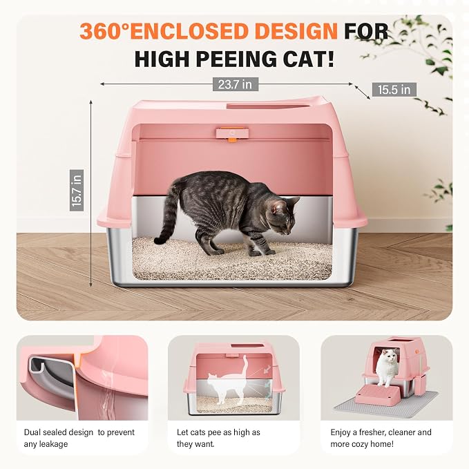 Removable Stainless Steel Cat Litter Box - Image 4