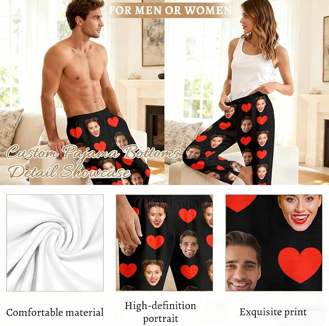Custom Couple Pajama Pants Sock - Image 6