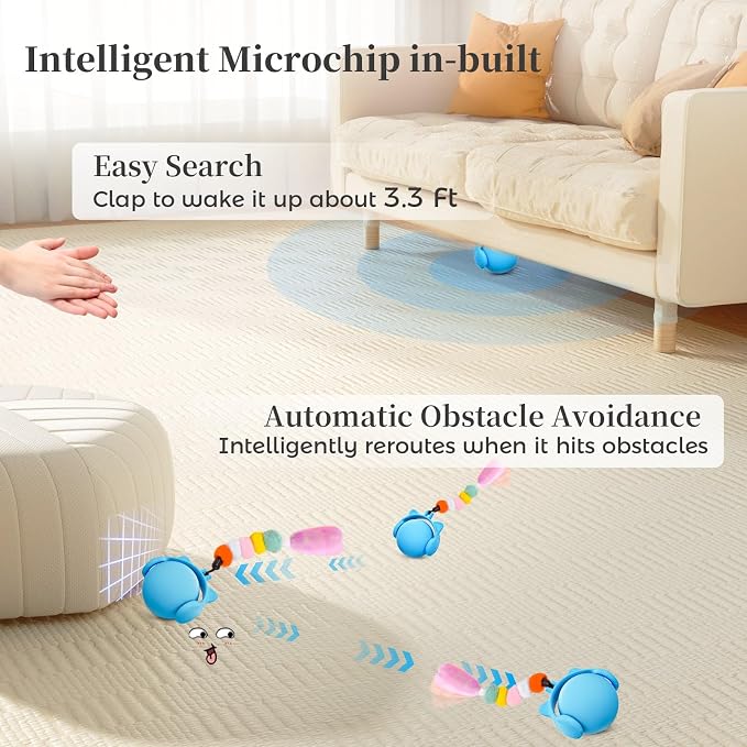 ORSDA Cat Toys for Indoor Cats, New Intelligent Voice Timing Touch Control Cats - Image 3