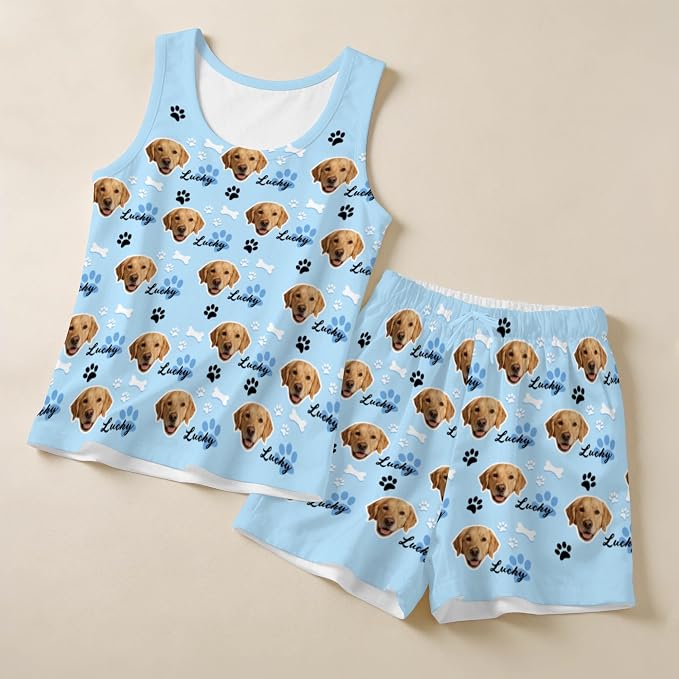 Custom Short Pajamas Set with Photo, Personalized Pajamas - Image 8
