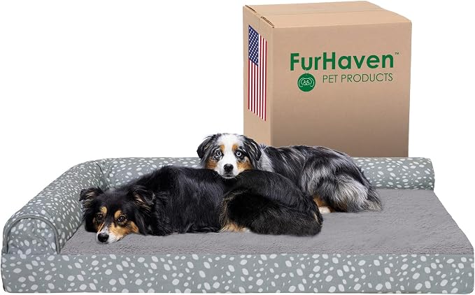 Furhaven Cooling Gel Dog Bed for Large Dogs w/ Removable Bolsters & Washable by FurHaven