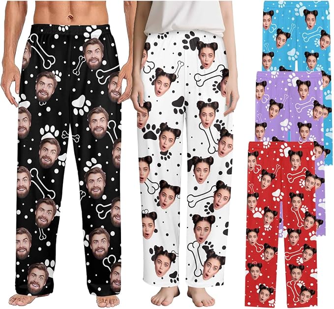 Custom Couple Pajama Pants Sock by FUNAO