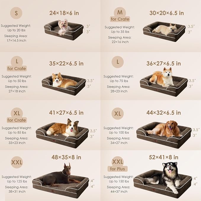 EHEYCIGA Orthopedic Dog Beds for Large Dogs, Waterproof Memory Foam Large Dog - Image 2