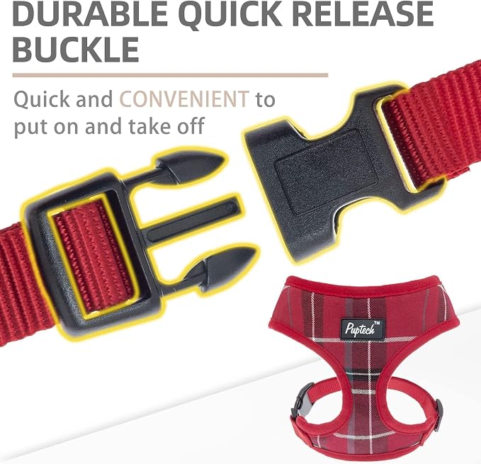 PUPTECK Soft Mesh Dog Harness and Leash Set Pet Puppy Cat Comfort Padded Vest - Image 4