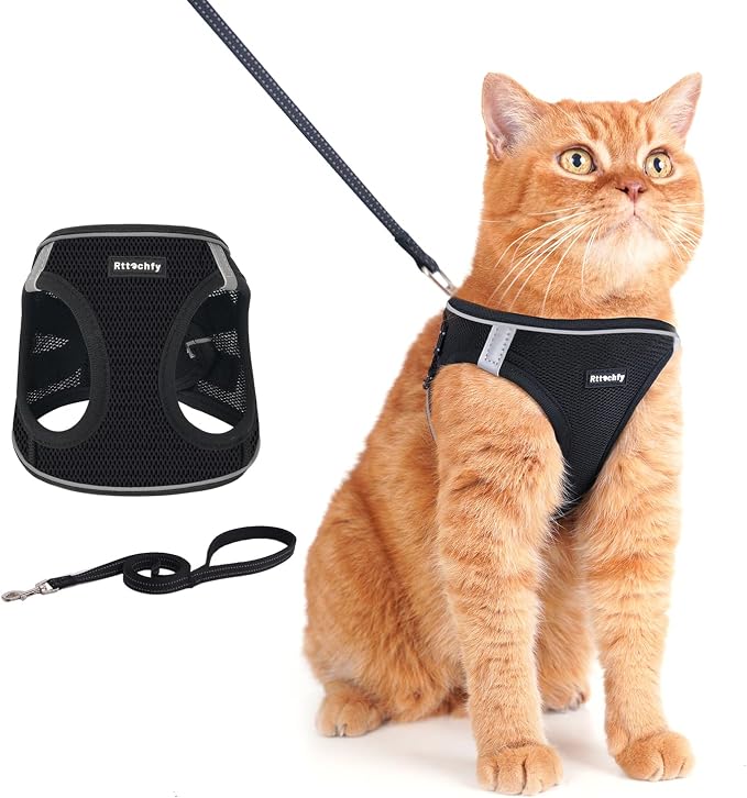 Rttochfy Cat Harness and Leash Set, Escape Proof Kitten Harness, Soft and by Rttochfy