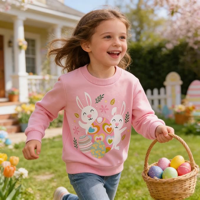RETSUGO Toddler Baby Girls Sweatshirts Casual Pullover Crewneck Winter Long - Image 2