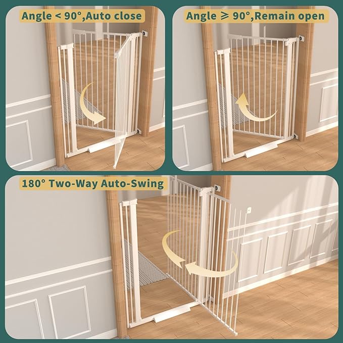 40.55" Tall, 45.86-53.74 Inch Wide, 1.37" Ultra Narrow Spacing Dog Pet Baby - Image 9