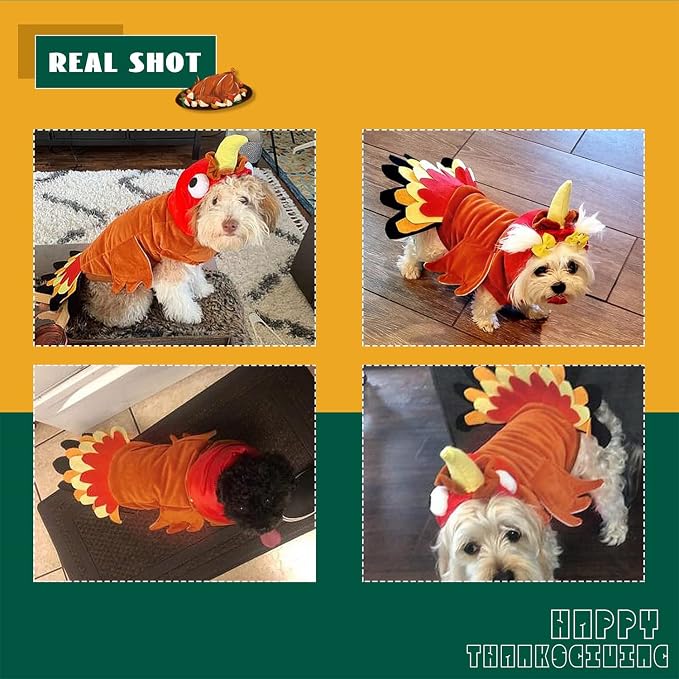 BWOGUE Turkey Dog Costume Thanksgiving Apparel Pet Costume - Image 7