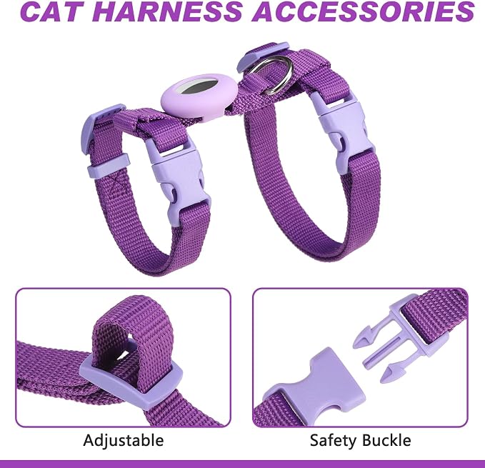 Cat Harness and Leash Set with Airtag Holder - Image 5