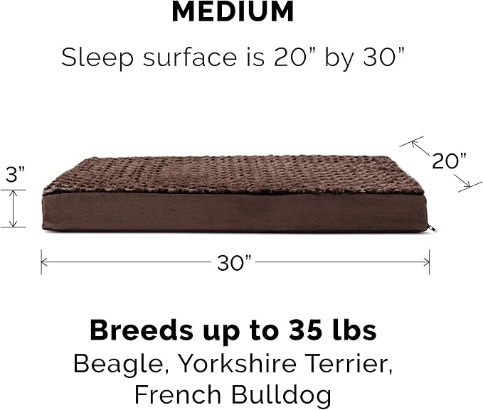 Furhaven Replacement Dog Bed Cover Ultra Plush Faux Fur & Suede Mattress - Image 3