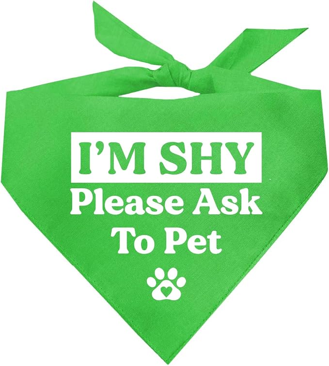 I'm Shy Please Ask to Pet Dog Bandana by TeesTails