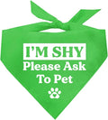 I'm Shy Please Ask to Pet Dog Bandana by TeesTails