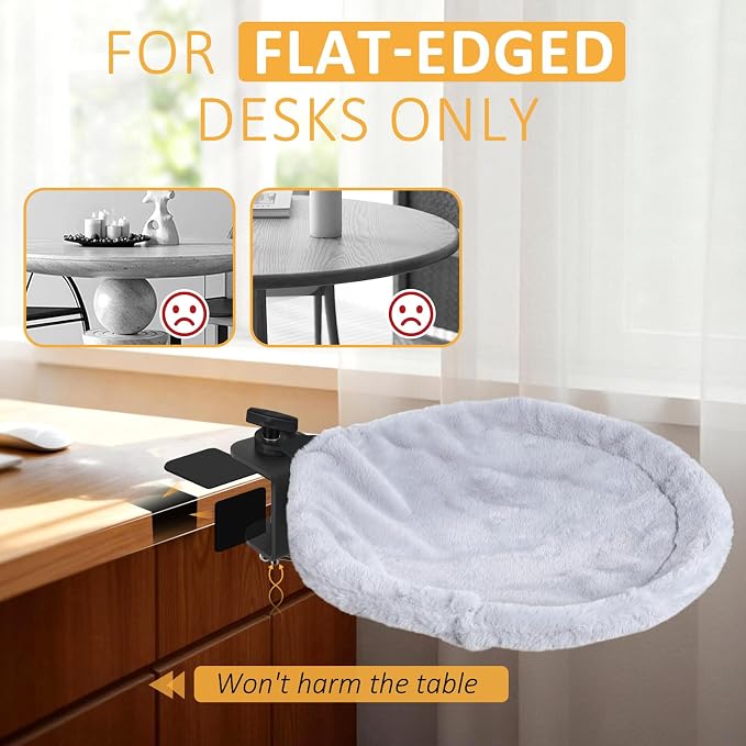 Topmart Cat Desk Bed with 360° Rotating, Cat Hammock - Image 6