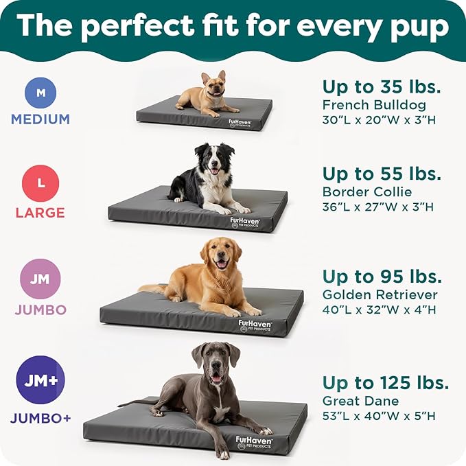 Furhaven Replacement Dog Bed Cover Water-Resistant Indoor/Outdoor Logo Print - Image 6