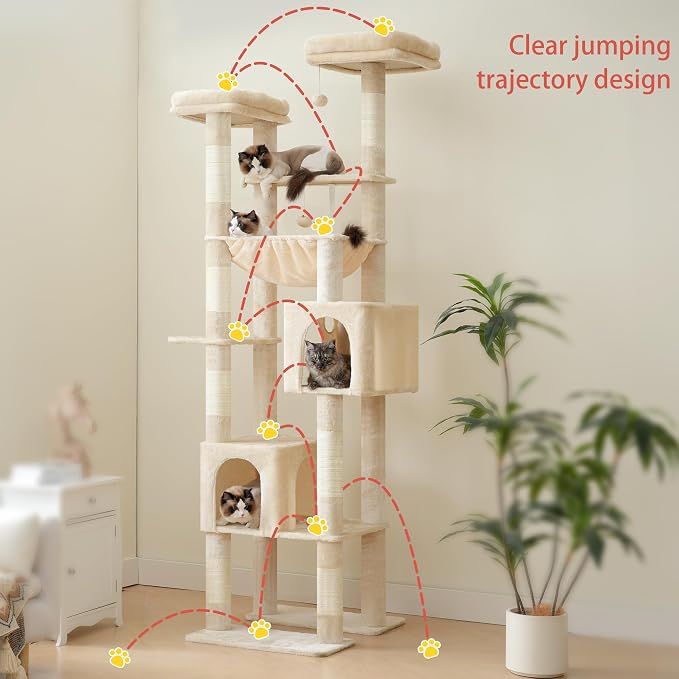Hey-brother Tall Cat Tree Tower, Heavy Duty Scratching Posts - Image 6