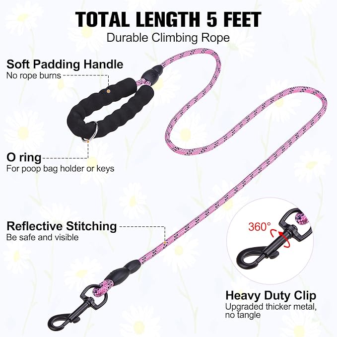 BEAUTYZOO Step in Dog Harness and Leash Set, Floral Pattern Reflective Dog - Image 4