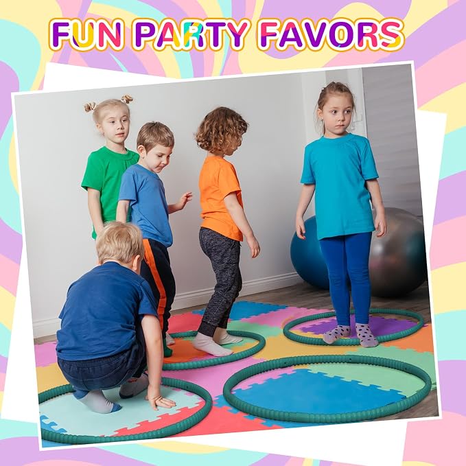Shappy 6 Pcs Exercise Hoop Detachable Adjustable Plastic Toy Playground Toys - Image 7