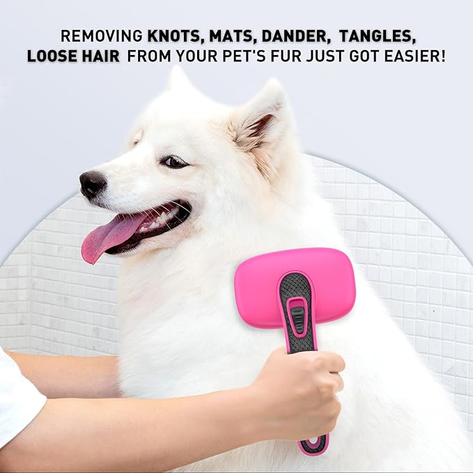 Self Cleaning Slicker Brush for Dog, Skin Friendly Shedding & Grooming Tool for - Image 6