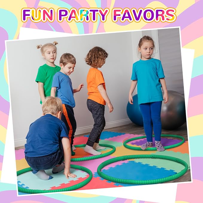 Shappy 6 Pcs Exercise Hoop Detachable Adjustable Plastic Toy Playground Toys - Image 6