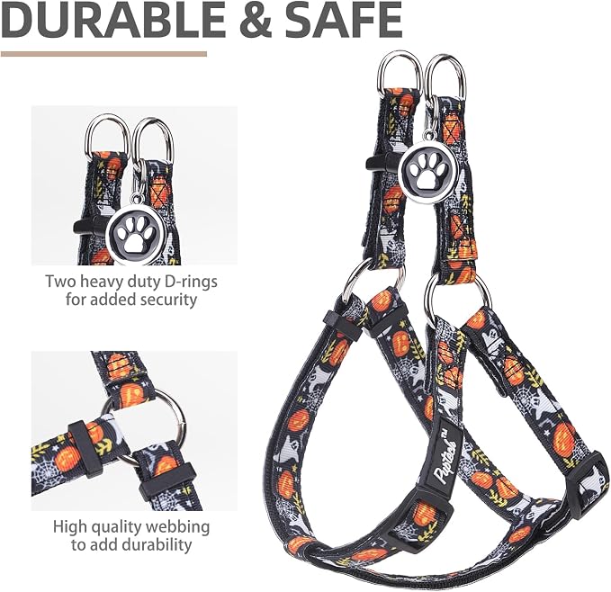 PUPTECK No Pull Dog Harness Soft Adjustable Basic Nylon Step in Puppy Vest - Image 2