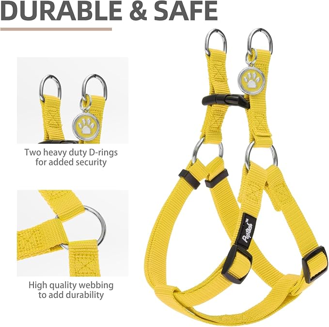 PUPTECK No Pull Dog Harness Soft Adjustable Basic Nylon Step in Puppy Vest - Image 2