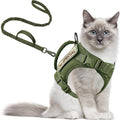 AIWAI Tactical Cat Harness for Walking Escape Proof, Adjustable Pet Vest Harness by AIWAIHarness