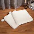 SHENGOCASE 2-Pack 16" Square Faux Rabbit Fur Cat Dog Bed Cushion Pad Mat by SHENGOCASE