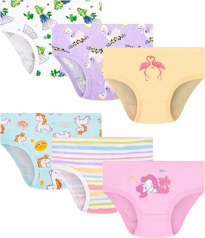Girls and Toddlers 100% Cotton Underwear Tagless Soft Panties Size 2-3T by JAHSIYI