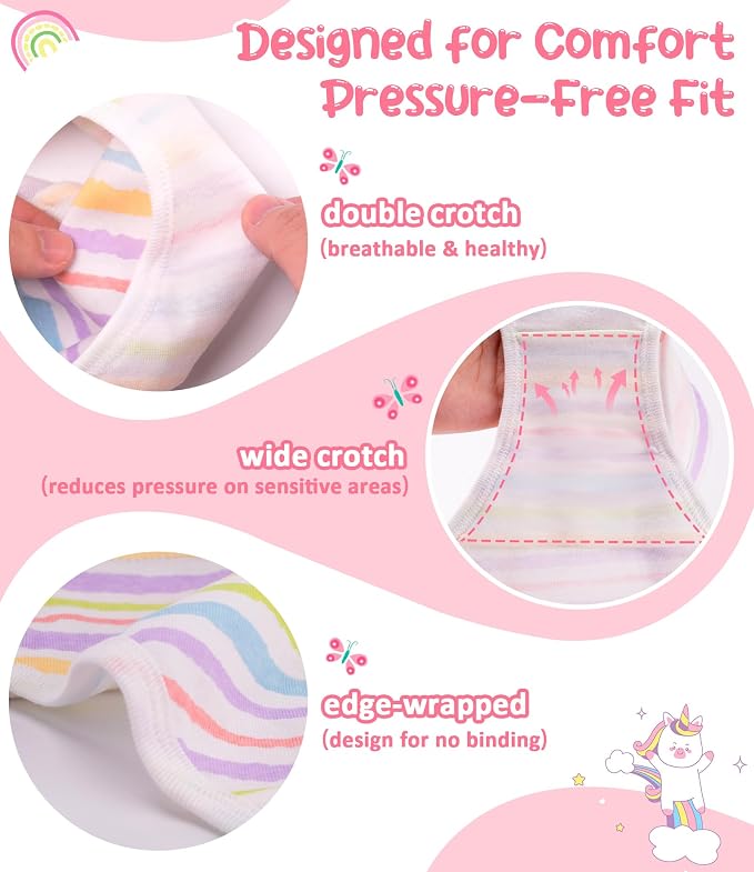 Girls and Toddlers 100% Cotton Underwear Tagless Soft Panties Size 2-3T - Image 4